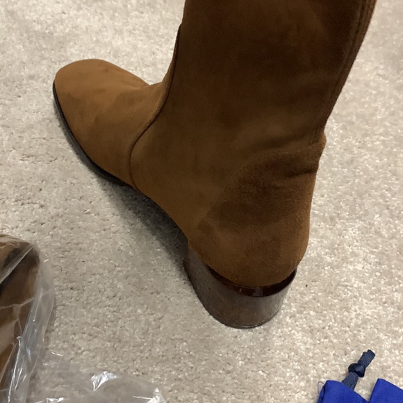 Stuart Weitzman Charlolet Coffee Stretch Suede 7.5  WORN ONE TIME w/box - Picture 6 of 11